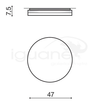 Plafon Sona 47 CCT biały