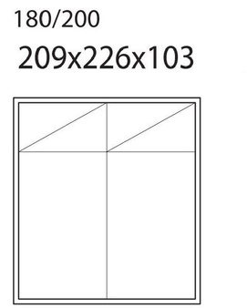 Łóżko Shabby Bed z pojemnikiem 180x200 tkanina