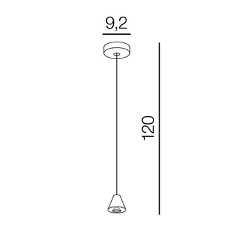 Podsufitka wisząca Tentor Lamp body AZ3086 chrom