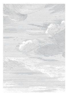 Mural Engraved Clouds WP-620