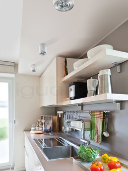 Lampa BROSS 1 plafon biała-aluminium