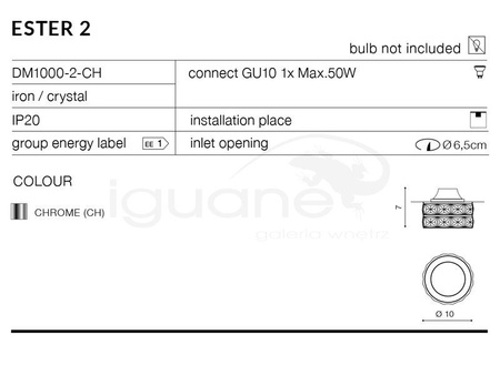 Lampa ESTER 2 chrom