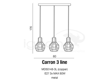 Lampa CARRON 3 line