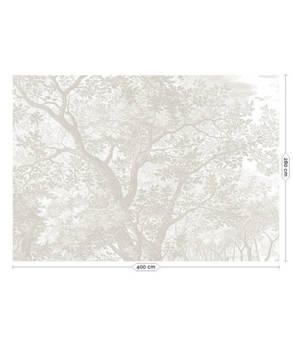 Mural Engraved Landscape Grey  WP-776