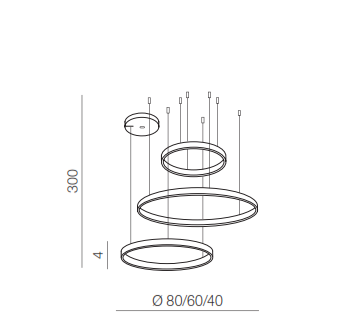 Lampa Halo 3 biała 80/60/40