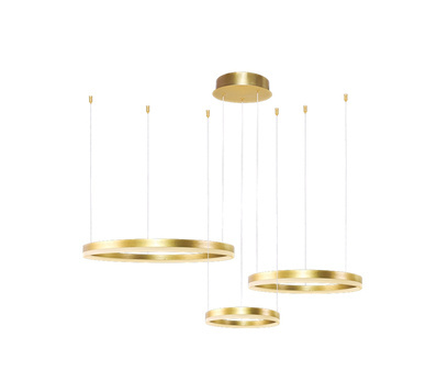 Lampa Halo 3 złota 80/60/40