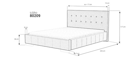Łóżko tapicerowane 80209 D gr. 2