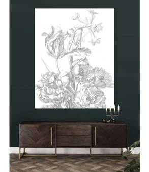 Mural Engraved Flowers PA-015