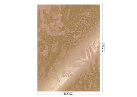 Mural Engraved Landscapes Nude MW-095 Metallic gold