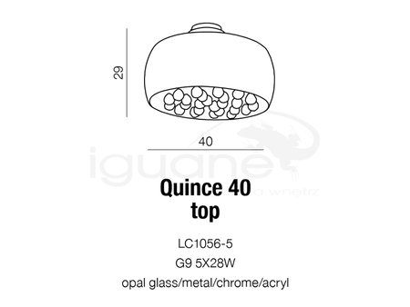 Lampa QUINCE 40 wisząca / plafon
