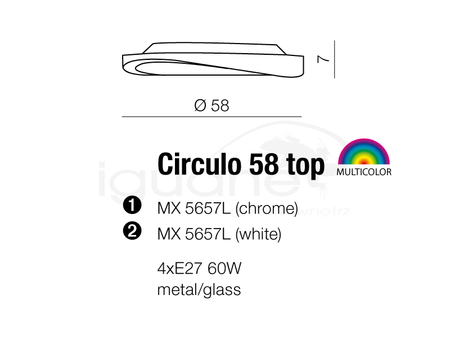 Lampa CIRCULO 58 plafon biała