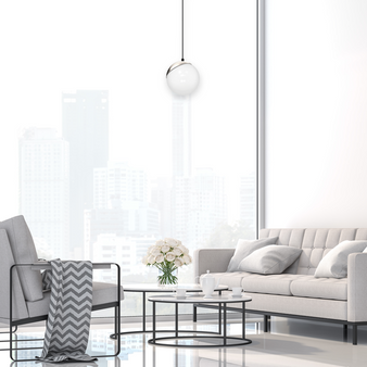 Lampa Sfera 1 czarna/chrom