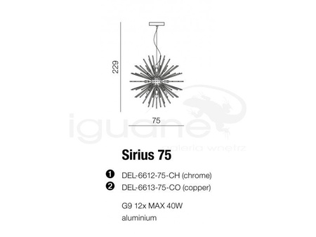 Lampa SIRIUS 75 chrom