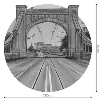 Mural koło Bridge B&W