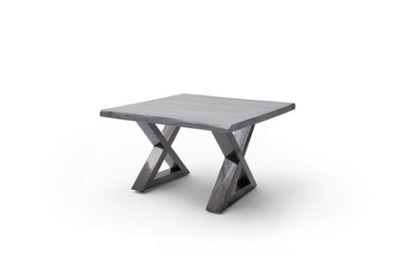 Stolik CARTAGENA 75cm, szary przecierany, antyczny "X"