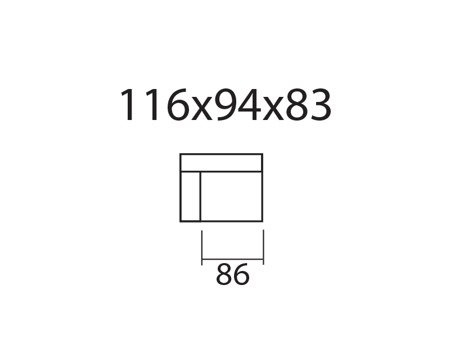 Moduł Vesta High 1,5 L/R tkanina