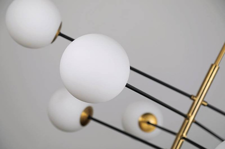 Lampa Oviedo 8 wisząca czarno-złota