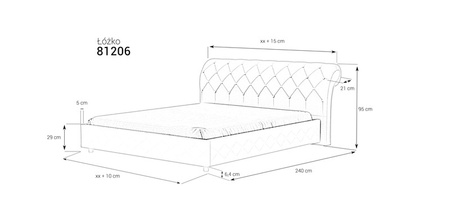 Łóżko tapicerowane 81206 D gr. 3