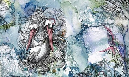 Mural Pelican 35 0522 07 flizelina