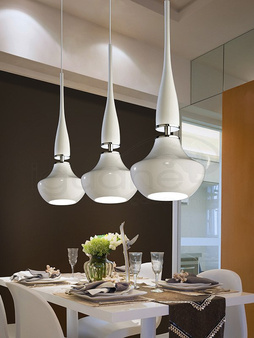 Lampa TASOS 4 wisząca chrom-biała