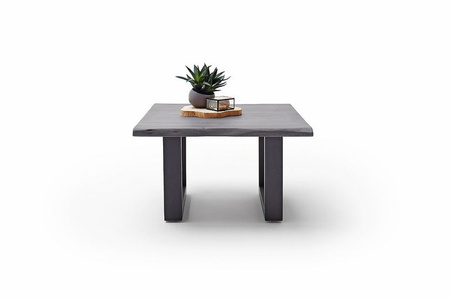 Stolik CARTAGENA 75cm, szary przecierany, antracyt mat "U"