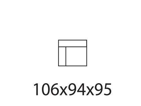 Moduł Vesta 1 L/R z zagłówkiem tkanina