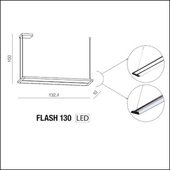 Lampa wisząca FLASH 130 czarna