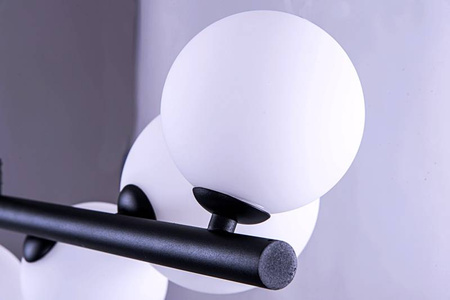 Lampa Sybilla 7 wisząca czarna