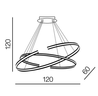 Lampa Alessia XL AZ3356 ściemnialna czarna