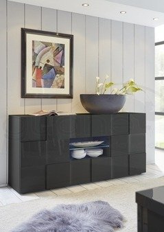 Komoda DAMA 2 drzwi 181 cm antracyt