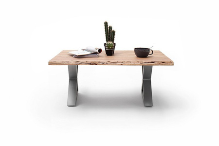 Stolik CARTAGENA 110cm, natur, stal szlachetna "X"