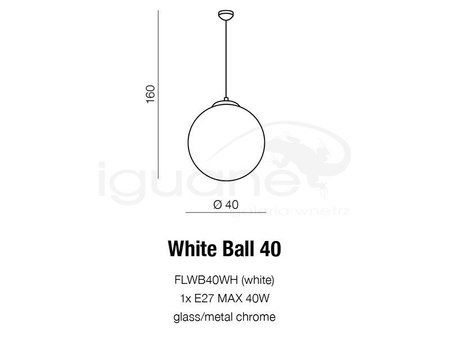 Lampa WHITE BALL 40 wisząca