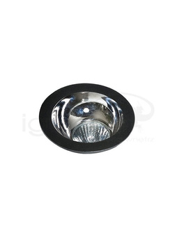 Lampa REMO 1 Downlight czarna z chromowanym wkładem