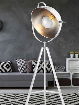 Lampa TOMA podłogowa biała