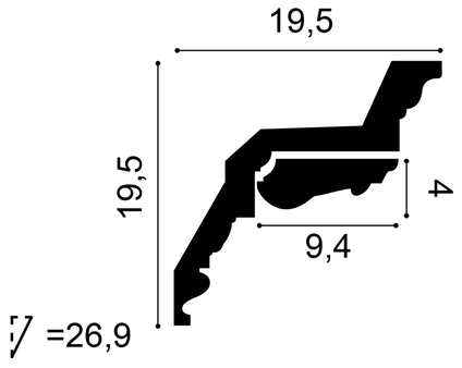 Listwa przysufitowa C307+C307A