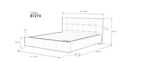 Łóżko tapicerowane 81274 gr. 1