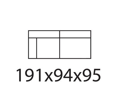 Moduł Vesta 2,5 L/R z zagłówkiem tkanina