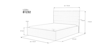 Łóżko tapicerowane 81232 gr. 1