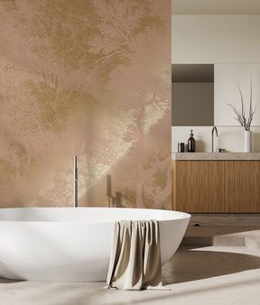 Mural Engraved Landscapes Nude MW-160 metallic gold