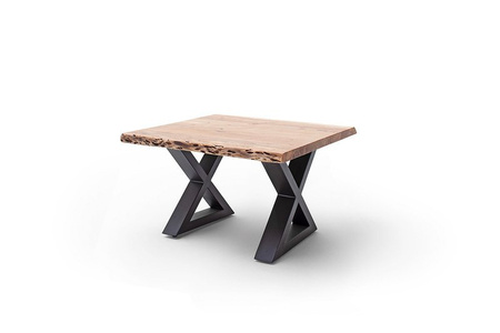 Stolik CARTAGENA 75cm, natur, antracyt mat "X"