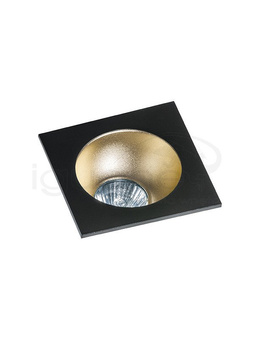 Lampa HUGO 1 Downlight czarna z wkładem szampańskim