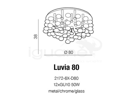 Lampa LUVIA 80 wisząca