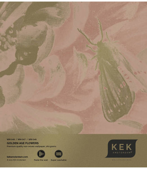 Mural Golden Age Flowers MW-046 złoty