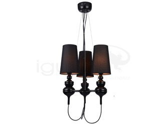 Lampa BAROCO 3 wisząca czarna