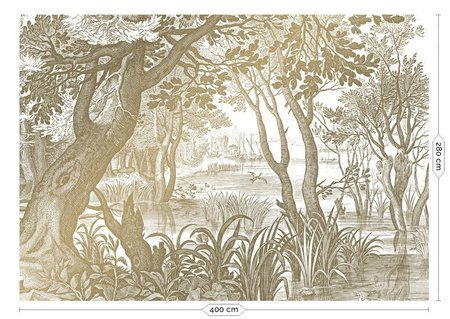 Mural Engraved Landscapes MW-042 gold