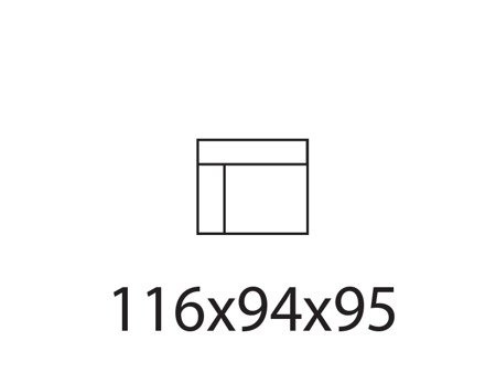 Moduł Vesta 1,5 L/R z zagłówkiem tkanina