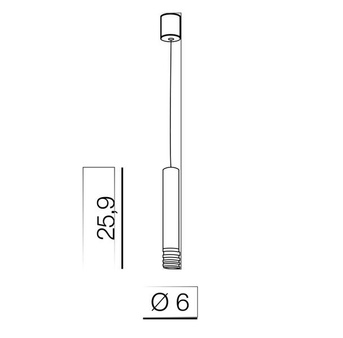 Lampa Locus L AZ3128 wisząca czarna
