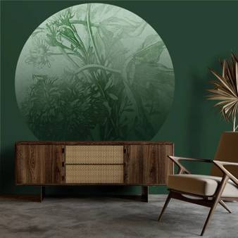 Mural koło Green Ombre Flower