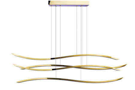 Lampa wisząca Waves złota