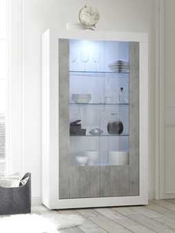 Witryna URBINO biała, beton